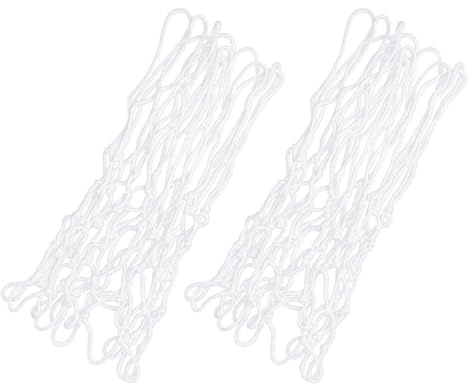 GRIRIW Rete da Basket Intrecciata a Mano 2 Pezzi, Rete da Allenamento Resistente per Canestri Standard, Forniture per Gare e Uso Indoor/outdoor