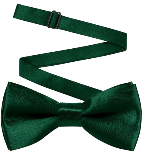 URAQT Kids Pre-Tied Satin Bow Tie, Adjustable Formal Accessory | Soft satin pre-tied bow tie with adjustable strap. Perfect for school uniforms, graduation and various boys formal occasions
