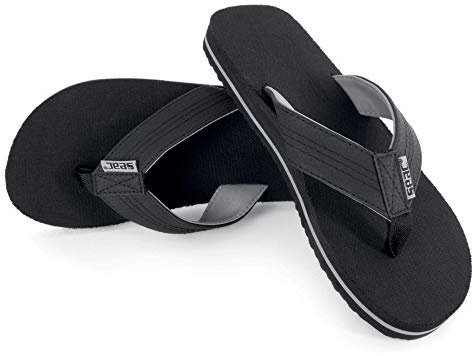 SEAC Kauai Infradito Spiaggia e Piscina, Unisex Adulto, Nero/Grigio, 44