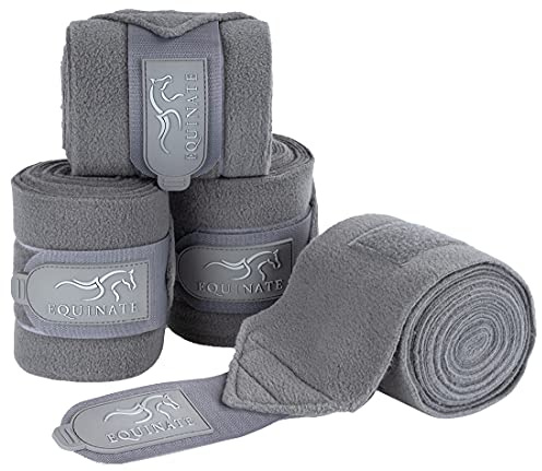 Equinate Fleecebandage Harmony, set om 4 i många färger, bandage fleece, grå häst
