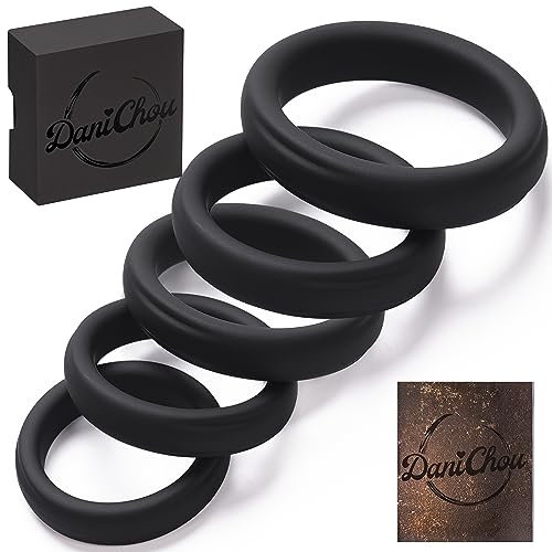 DaniChou PowerRings 5X Penisringe - Vielseitiges Sextoysets für Men & Paare - Maximale Stärke, Natürliche Potenz | Premium Penisring für eine Langlebige Erektion | Cockring & Hodenringe Kombination