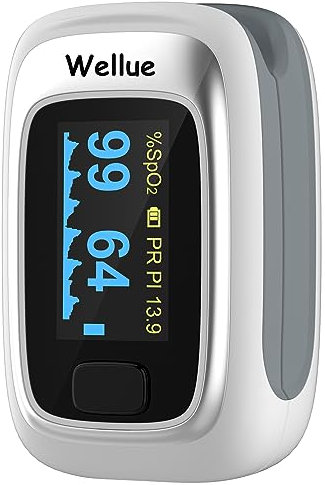 ViATOM Tragbar Pulsoximeter finger, O2 Sauerstoffsättigung messgerät finger mit Offline-Speicher, Oximeter Messgeräte für Blutsauerstoffsättigung, Puls und Perfusionsindex-Messungen