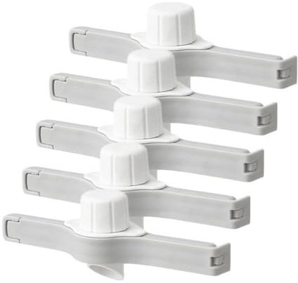 VBKITW 5 Pièces Distributeur de collations, Longueur 8cm Clip Fermeture Sachet en Plastique pour Les Biscuits Au Café Et Aux Noix, Clip pour sachets