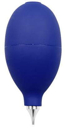 Tabanzhe Squeeze Ball Pump Duster - Silicone Air Blower Dust Cleaner for Hearing Aids, Watch, Camera Lens - Essential Hearing Aid Cleaning Tool (Black or Blue)