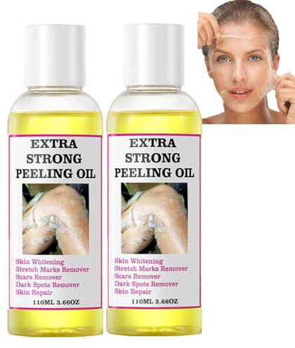 2PC Yellow Peeling Oil Für Körper,Gesicht und Hände, Extra Strength Yellow Peeling Oil, Exfoliating Peeling Solution, Handpeeling für Hände, Body Peeling, Body Scrub, Peeling Körper Für alle Haut