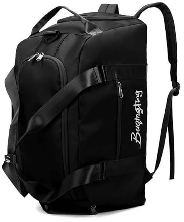 Zimoer Bolsa de Deporte para Hombre y Mujer Bolsa de Viaje 40L con Compartimento Zapatos y Compartimento Mojado, Bolsa Deporte Gimnasio, de Fitness, para Viajes Deporte Fitness, Negro