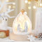 Cindeer Nativity Set for Christmas Indoor,Ceramic Nativity Scene with Light, PorcelainStatue Sculpted Hand Painted Nativity Figurine, Holy Family Manger Scene Nativity Tabletop Decor Gift(Simple)