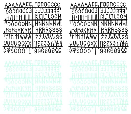 PATIKIL Letras de Tablero de Letras de 3/4 de Pulgada, 7 Piezas 1029 Letras de Fieltro para Tableros de Letras Universales para Tablero de Mensajes de Plástico Cambiable, Verde, Negro