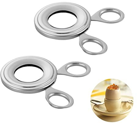 Cabilock 2piezas Apertura y Corte De Huevos Cortador De Cáscaras Tijeras Inoxidable Utensilio