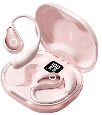 Écouteurs ouverts sans fil Bluetooth supra-auriculaires avec arceau - Casque de sport à conduction osseuse - Écouteurs à conduction osseuse - Écouteurs à conduction osseuse - Écouteurs avec crochet