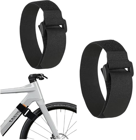 2Pz Cinghie Elastiche di Fissaggio con Silicone Antiscivolo Cinghie per Portabici da 60CM Fascette Velcr Riutilizzabili per Bicicletta, Yoga, Tappetini, Prolunghe, Corde, Bagagli, Tubi, Cavi