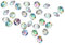 mophrati Confezione da 1000 finti diamanti, ornamenti acrilici, riempitivi per calze, gemme sparse, decorazioni per la tavola, forniture per feste di matrimonio, argento, bianco, 10MM