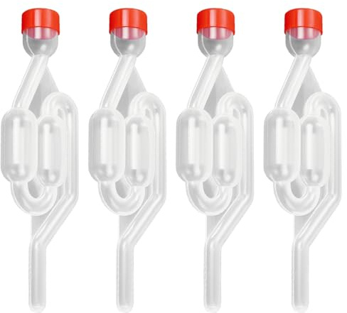 YUPZAR 4 Pièces Barboteur Fermentation avec Bouchon,Pour la Cuisson, le Brassage, la Fabrication du Vin, la Fermentation de la Choucroute, le Kimchi