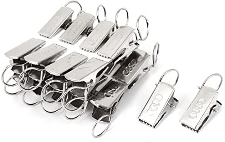 Ruilogod Metal Ring Design Spring Loaded Window Drapes Curtain Clip Clamp 20Pcs (id: 0bd cf6 6a6 a0a 278