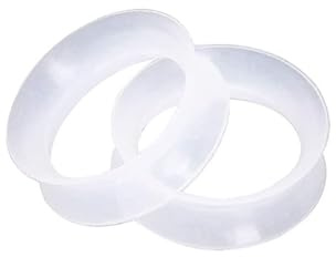 Lieson 2 Pezzi Flesh Tunnel Dilatatore, Dilatatore Orecchio Silicone Cerchio Semplice Dilatatori Per Lobi 22mm Trasparente