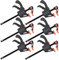 WAIZHIUA 6Pcs Serre-Joints à Libération Rapide, Serre-joints à une Main 2 en 1 pour Le Serrage et Le Soutien Pinces 105 mm Soutenir 182 mm