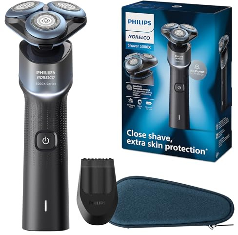 Philips Norelco Shaver 5000X, Rechargeable Wet & Dry Shaver with Precision Trimmer and Storage Pouch, X5006/85
