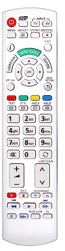 POFET Smart TV-fjärrkontroll Universal TV-fjärrkontroll för Panasonic N2QAYB000504 TV D1170 TV Viera HD TV