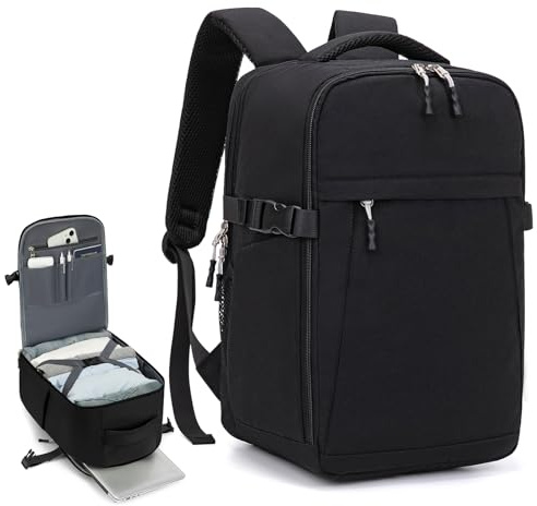 Hayayu Zaino Per Ryanair 40x30x20 40x20x25, Zaino Da Viaggio Aereo Bagaglio a Mano 40x30x20 per Wizzair per Easyjet 45x36x20,Borse Da Cabina Zainetto Donna Uomo Zaini Da Viaggio Con Foro USB