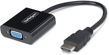 StarTech.COM Adaptateur HDMI vers VGA, Convertisseur Vidéo Actif pour Ordinateur, 1080p, Source HDMI vers Moniteur VGA