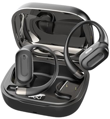 Genérico Casque ouvert : casque sans fil compatible avec le design d'écoute en plein air | Audio portable portable avec microphone pour courir au bureau de fitness, voyage ou Act