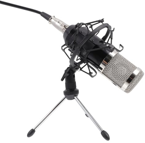 LRXIYODE Condenser Mic Kit con Cable Micrófono de Condensador con Malla Electrochapada y Cuerpo Resistente Set Profesional para Grabación y Ktv Ligero y Fácil de Transportar Color Surtido