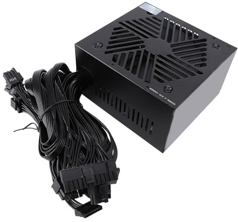 Topiky 700-W-Netzteil, 80 Plus Bronze-zertifiziertes, Nicht Modulares ATX-Netzteil mit 12-cm-Lüfter in Schwarz, für Hochleistungs-Gaming-GPUs und Vista Wins 10-Systeme
