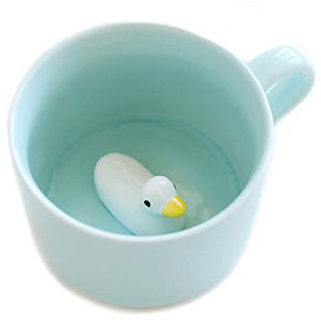 BigNoseDeer Kaffee-Milch-Tee-Keramik-Becher - 3D Tier-Morgen-Schale beste Geschenk Für Morgengetränk und Hochzeiten, Geburtstage, Vatertag (Ente)