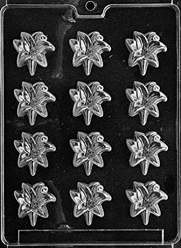 Grandmama's Goodies E418 B/S Easter Lilly Chocolate Candy Soap Mold with Exclusive Molding Instructions