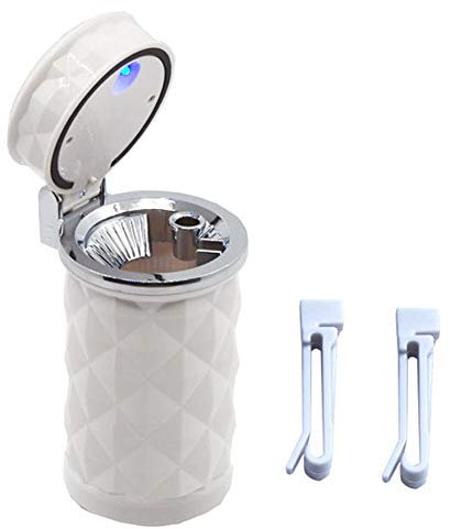 R41C Luxus Autoaschenbecher mit Deckel – Aschenbecher für Auto, Haus und Büro, inkl. 2 Windschnallen – 7x7x11,2 cm – Perfekter Getränkehalter für Zigarren und Zigaretten