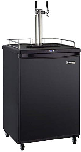 Kegco Keg Dispenser, Two Faucet, Black