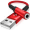 JSAUX Adattatore Audio da USB a Jack 3,5 mm, Scheda Audio Esterna Adattatore USB-A a Jack TRRS a 4 poli, Adattatore per Cuffie e Microfono Compatibile con Mac, Linux, PS4, PS5, PC, laptop-rosso