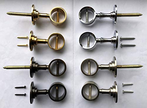 Messing Seilträger Ø30 / Ø35 / Ø40 mm in diversen Farben Seilhalter Wandhalter Handlaufseile (Für Ø30 mm Seil - Befestigung Rückseite, antik brüniert)