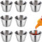 PEZEEU Tazones Para Salsa Cuencos para Especias Plato de Salsa - 8 x tazón de especias Mini Plato de Salsa de Vinagre tazón pequeño para salsas, aperitivos, refrigerios, Sushi, 50 ml