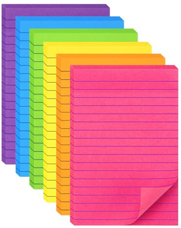 YISAN 330pcs Haftnotizen große 100 * 150mm,Sticky Notes,Notizzettel 6 Farbe Selbstklebende Haftnotizen,71150