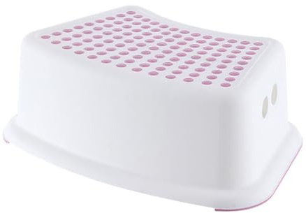 BAMFY Tabouret Toilette Robuste en Plastique Antidérapant Tabouret à Caca pour La Salle De Bain Marche Pied Toilette, AméLioré Portable Tabouret D'escalier pour Enfants Adultes(Pink)