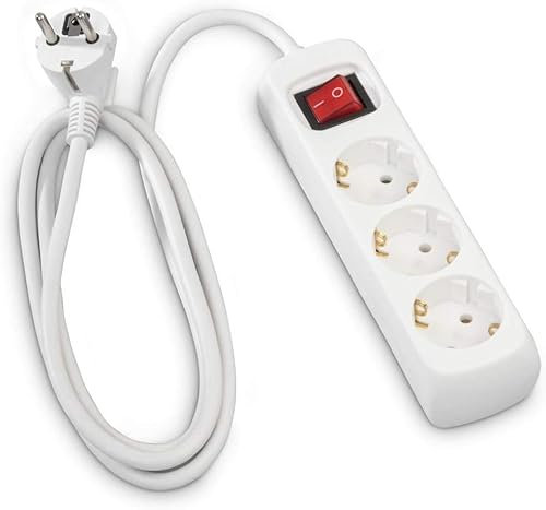 NonKob Doppelstecker für Steckdose, 2 Stück Steckdosenadapter, Mehrfachstecker für Küche Büro Wohnzimmer
