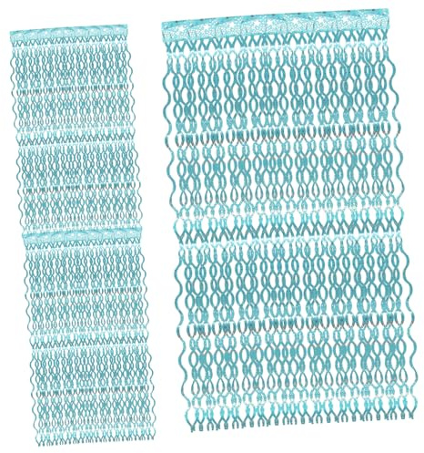 Mobestech 3juegos Cortinas Flecos Para Fiestas Decoración Colgante De Metálico Para Fiestas Azul Escenario Para Celebraciones
