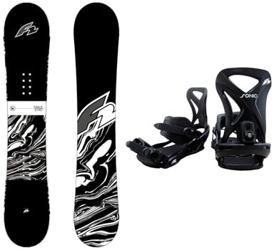 F2 Set Snowboard Blackdeck Schwarz 162w cm + Sonic Pro Bindung L