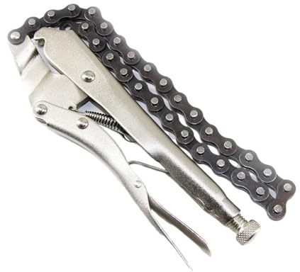 JPVLCNDJ 9 inch Clamp Pliers Locking Grip Wrench Pipe Wrench Compound Leverage Function