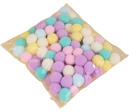 Yeesabella 200 Pcs Assorted Pom Poms, 1cm Colorful Portable Fluffy Pom Poms Balls Fuzzy Craft Poms Ball for DIY Creative Crafts Decorations Arts Projects Small Polypropylene Lightweight (Purple)