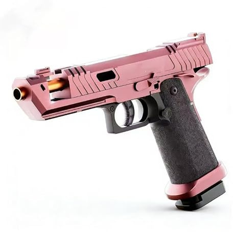Lekpistol med Mekanisk Koppling, Patronutkastare med En Knapp, Mjuka Pilspetsar, Rosa, 23,5 cm, Skjutdistans upp till 10 meter (Rosa)