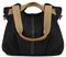 LOSMILE Damen Leinwand Handtasche Schultertasche Leinentasche Umhängetasche Tragetasche Henkeltasche Hobo Tasche (Schwarz)