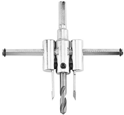 Set di punte da trapano per sega a tazza 30-120mm Set di punte da trapano per sega circolare regolabile Strumento per la lavorazione del legno fai-da-te per tavola di legno, tavola di plastica, argent