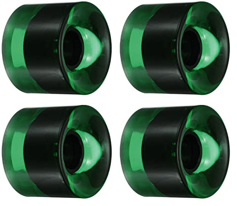 PATIKIL 60mm Longboard Wheels, 4 Pack Skateboard Wheel Street Wheels for Skateboards Cruiser Wheels Replacement 78A, Clear Green