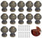 12 Pièces Mini Boutons de tiroir,Bouton de porte vintage,Mini Boutons de Meuble,Mini Poignée Rétro,Bouton de Meuble,Bouton de Porte,Bouton de Meubles avec Vis,pour Tiroirs Armoires Placard 14×19 mm