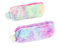 DOUSELLA 2 Stück Plüsch Bleistift Fall Regenbogen Plüsch Federtasche Federmäppchen Farbige Plüsch Schreibwaren Tasche Bleistift Tasche mit Reißverschluss flauschig Federmäppchen für Kinder Jungen