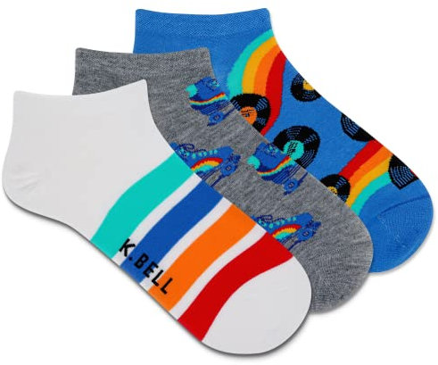 K. Bell Socks Calcetines de corte bajo para mujer, patines (gris), talla 36.5-43 EU, Patines (gris)