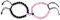 XIANNVXI Partnerarmbänder Pärchen Armband Perlen Partner Armbänder Kristalle Geschenke für Frauen Männer Herz Matching Bracelets Einstellbar Geflochtene Schnur（Lava Rock & Rosenquarz）