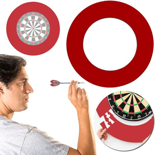 GETBSTOOP Darter Board Surround Ring, Darter Surround Ring Red, Indoor and Outdoor Darter Board Surround, Durable Eva Dartboard Surround Wall Protector
